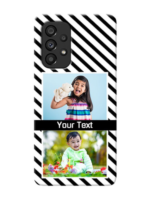 Custom Galaxy A53 5G Back Covers: Black And White Stripes Design