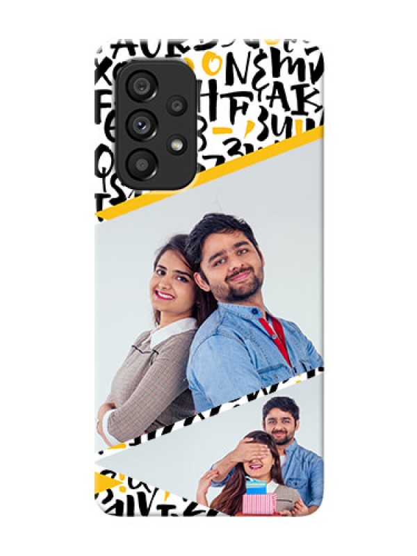 Custom Galaxy A53 5G Phone Back Covers: Letters Pattern Design