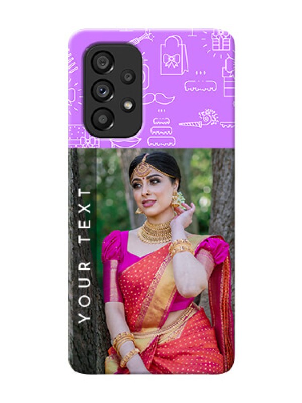 Custom Galaxy A53 5G Personalized Phone Cases: Birthday Icons Design