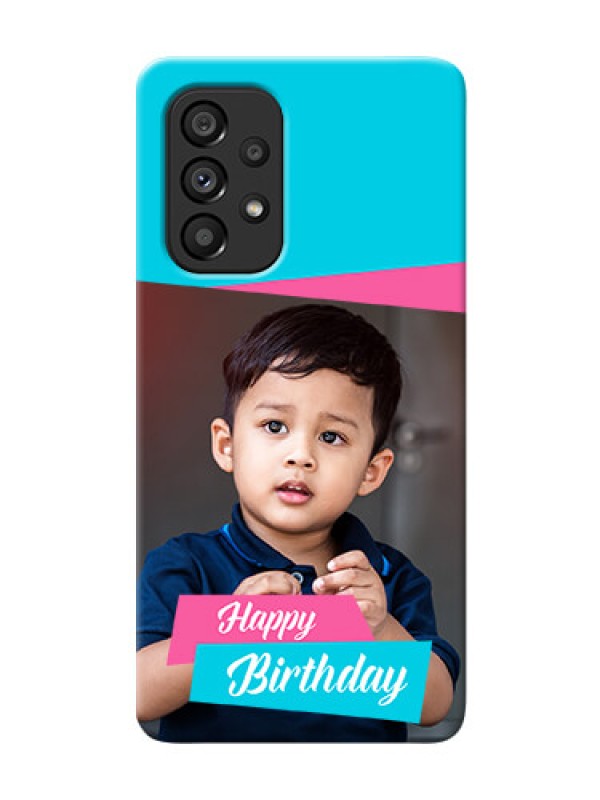 Custom Galaxy A53 5G Mobile Covers: Image Holder with 2 Color Design