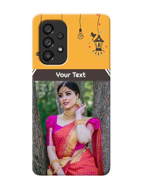 Custom Galaxy A53 5G custom back covers with Family Picture and Icons 