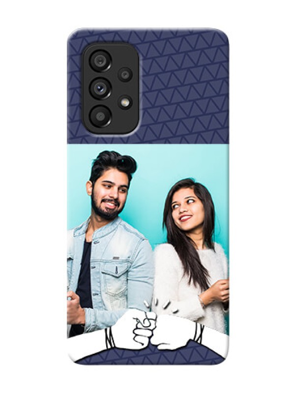 Custom Galaxy A53 5G Mobile Covers Online with Best Friends Design 
