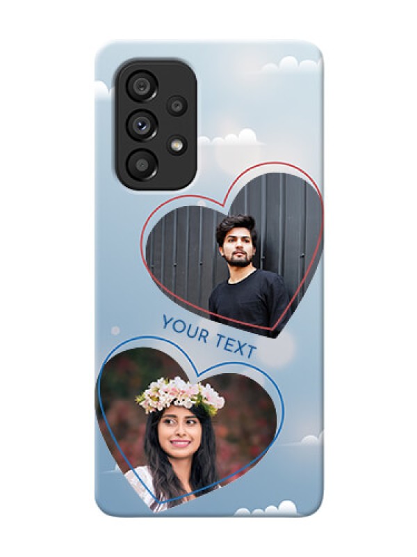 Custom Galaxy A53 5G Phone Cases: Blue Color Couple Design 