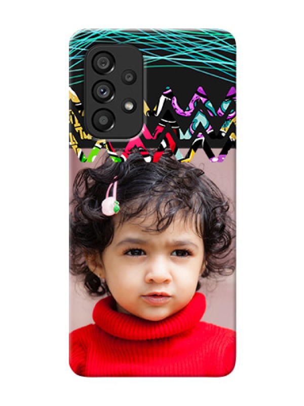 Custom Galaxy A53 5G personalized phone covers: Neon Abstract Design