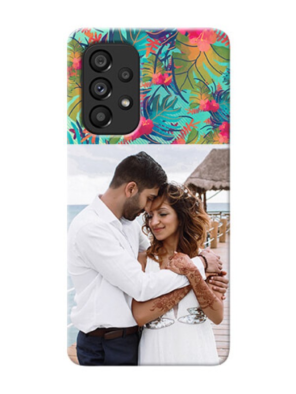 Custom Galaxy A53 5G Personalized Phone Cases: Watercolor Floral Design