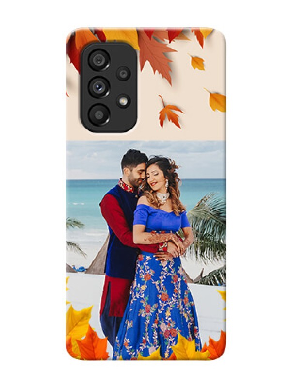 Custom Galaxy A53 5G Mobile Phone Cases: Autumn Maple Leaves Design