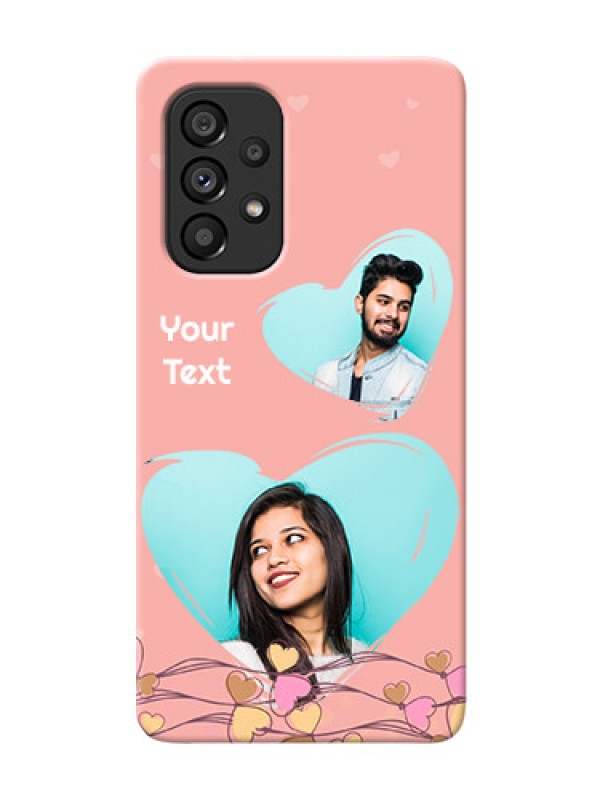 Custom Galaxy A53 5G customized phone cases: Love Doodle Design