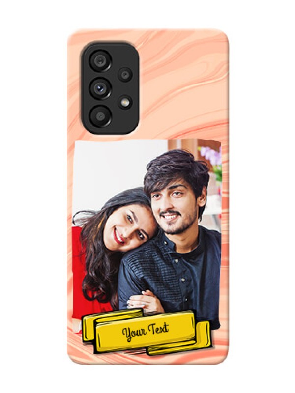 Custom Galaxy A53 5G Customized Phone Cases: Marble Texture Design