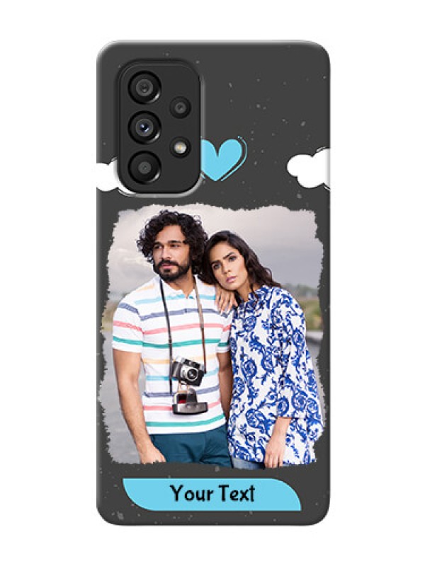 Custom Galaxy A53 5G Mobile Back Covers: splashes with love doodles Design