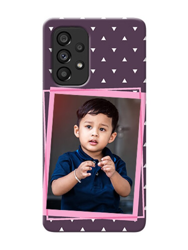 Custom Galaxy A53 5G Phone Cases: Triangle Pattern Dotted Design