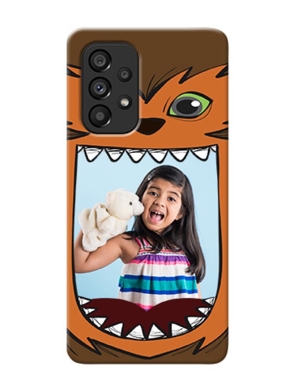 Custom Galaxy A53 5G Phone Covers: Owl Monster Back Case Design