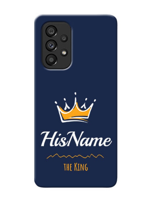 Custom Galaxy A53 5G King Phone Case with Name