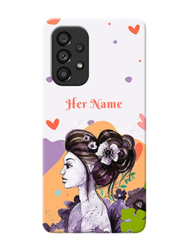 Custom Galaxy A53 5G Custom Mobile Case with Woman And Nature Design