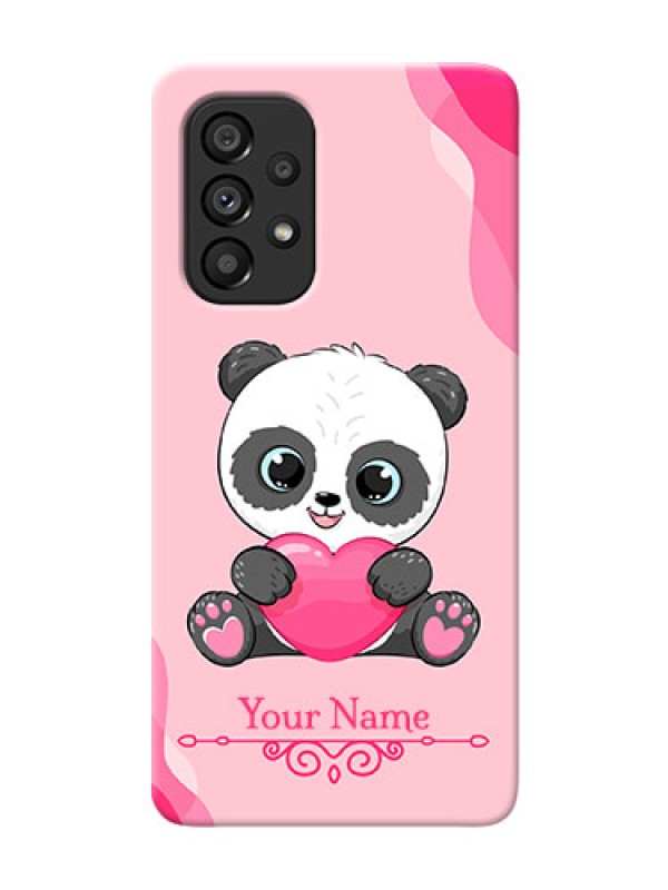 Custom Galaxy A53 5G Mobile Back Covers: Cute Panda Design