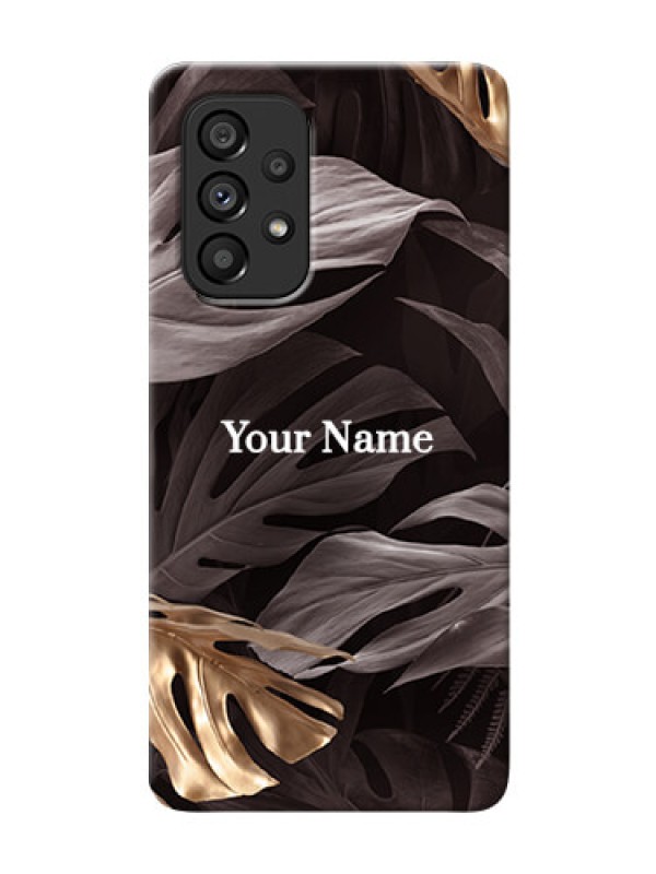 Custom Galaxy A53 5G Mobile Back Covers: Wild Leaves digital paint Design