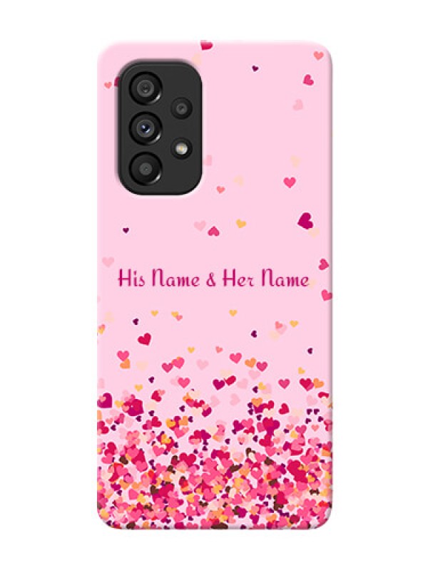 Custom Galaxy A53 5G Phone Back Covers: Floating Hearts Design