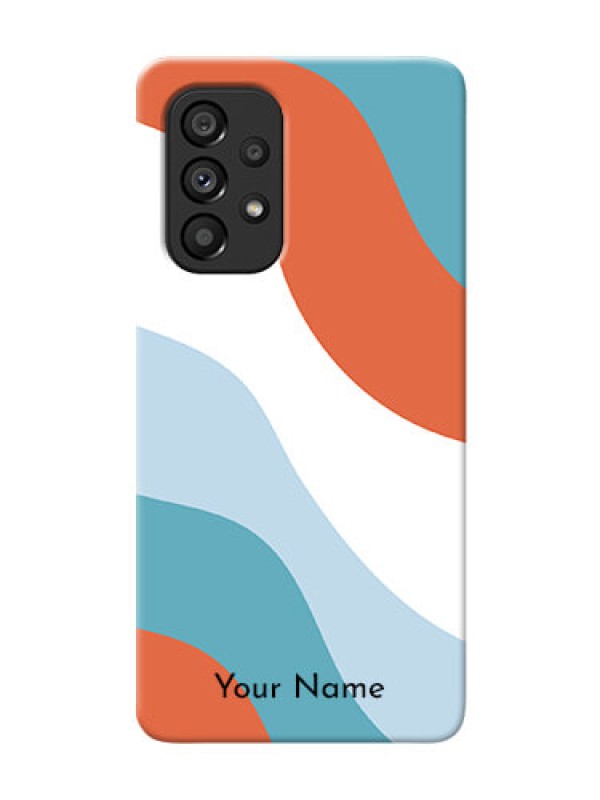 Custom Galaxy A53 5G Mobile Back Covers: coloured Waves Design