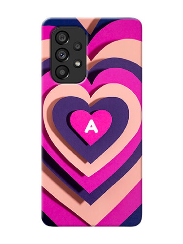 Custom Galaxy A53 5G Custom Mobile Case with Cute Heart Pattern Design