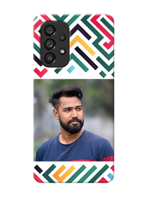 Custom Galaxy A53 5G Custom Mobile Case with Colorful Maze Pattern Design