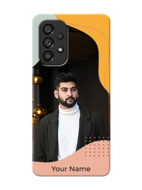 Custom Galaxy A53 5G Custom Phone Cases: Tri-coloured overlay design