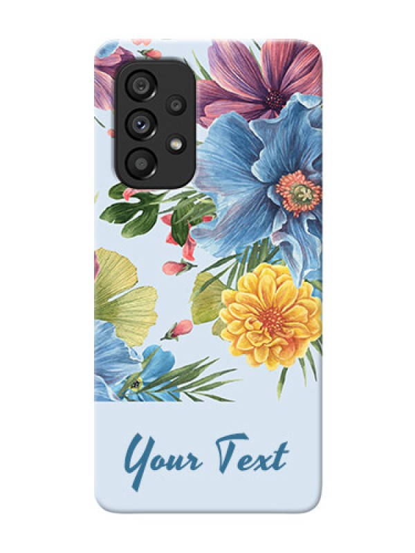 Custom Galaxy A53 5G Custom Phone Cases: Stunning Watercolored Flowers Painting Design