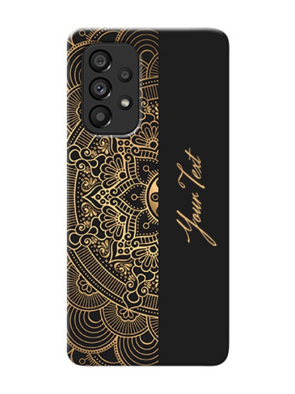 Custom Galaxy A53 5G Back Covers: Mandala art with custom text Design
