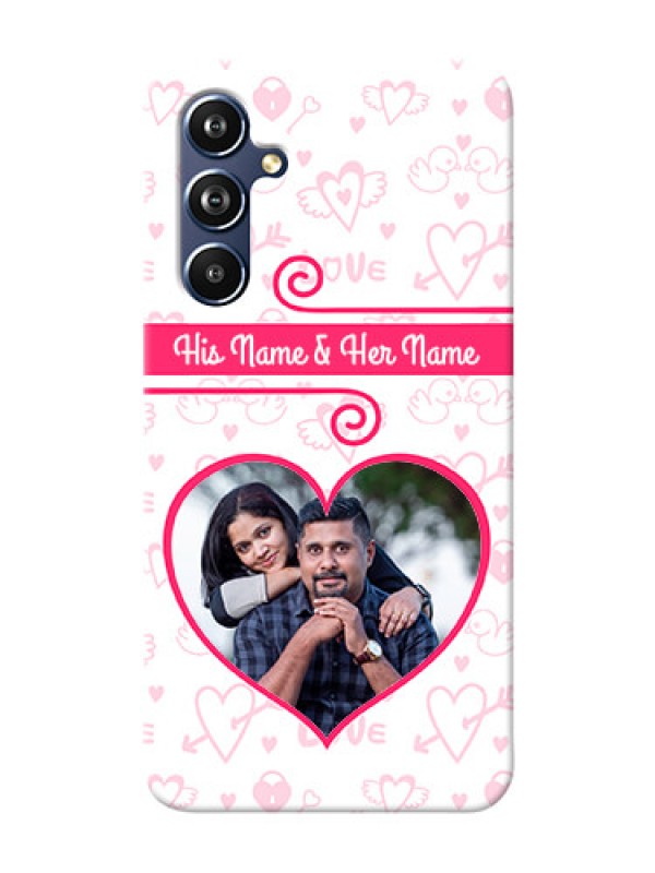 Custom Galaxy A54 5G Personalized Phone Cases: Heart Shape Love Design