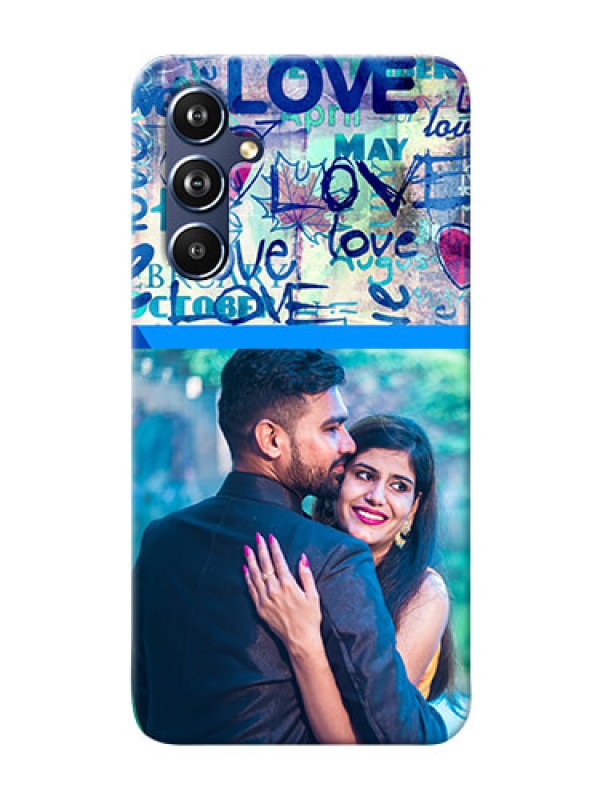 Custom Galaxy A54 5G Mobile Covers Online: Colorful Love Design