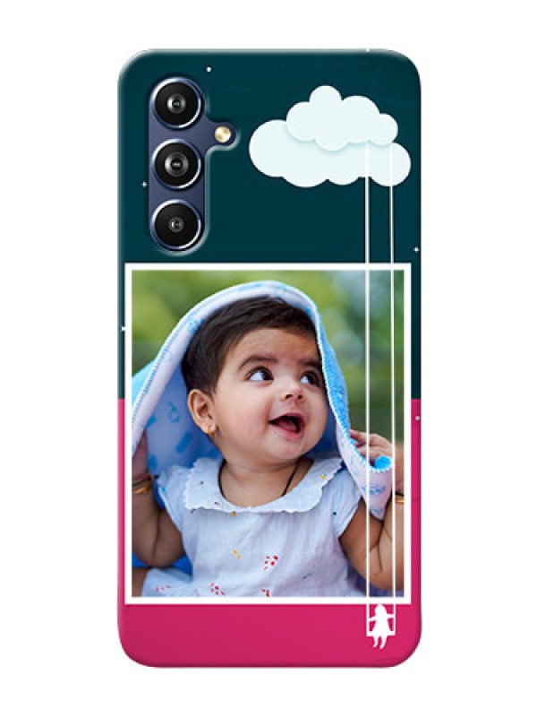 Custom Galaxy A54 5G custom phone covers: Cute Girl with Cloud Design