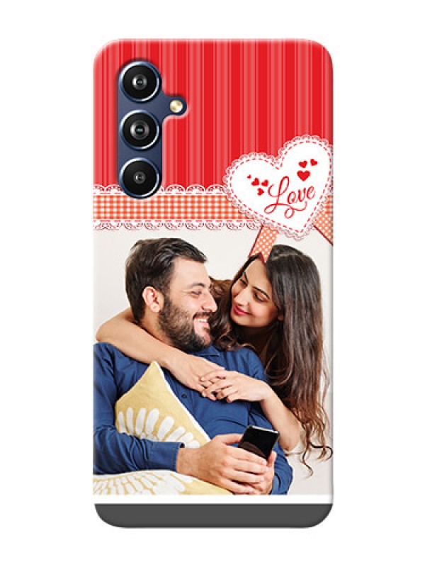 Custom Galaxy A54 5G phone cases online: Red Love Pattern Design