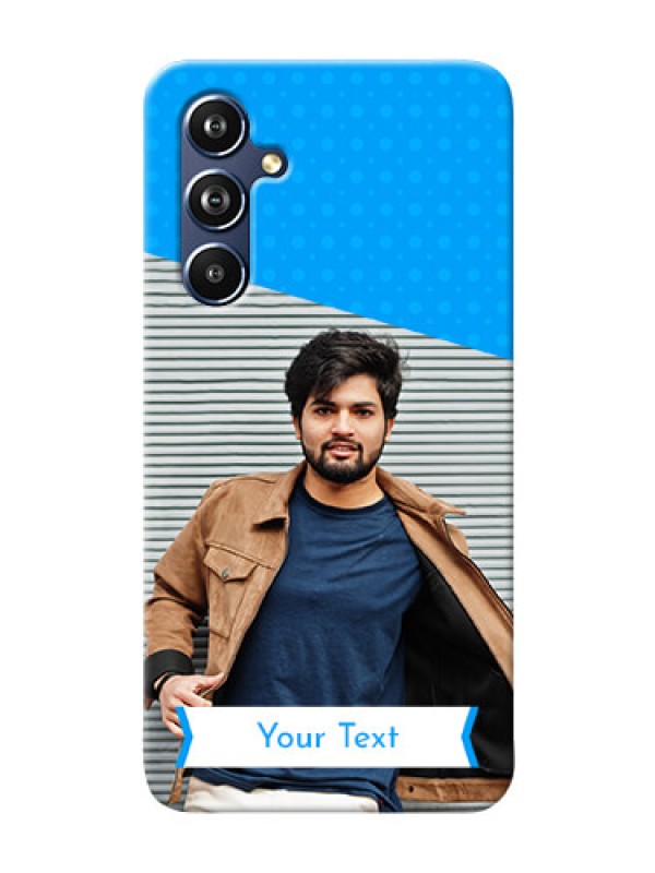 Custom Galaxy A54 5G Personalized Mobile Covers: Simple Blue Color Dotted Design