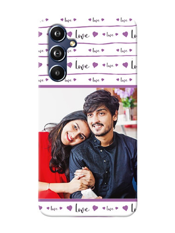 Custom Galaxy A54 5G Mobile Back Covers: Couples Heart Design