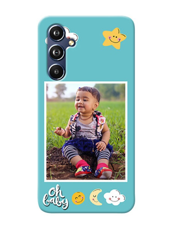 Custom Galaxy A54 5G Personalised Phone Cases: Smiley Kids Stars Design