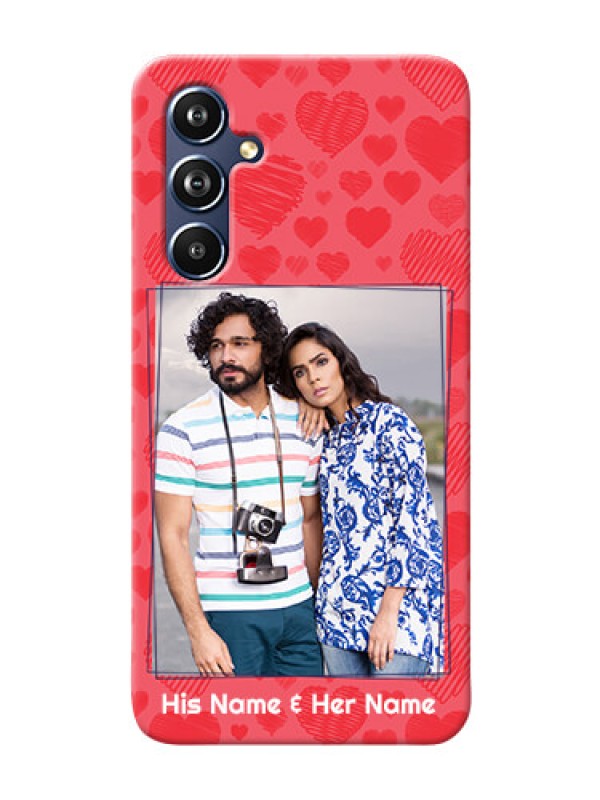 Custom Galaxy A54 5G Mobile Back Covers: with Red Heart Symbols Design