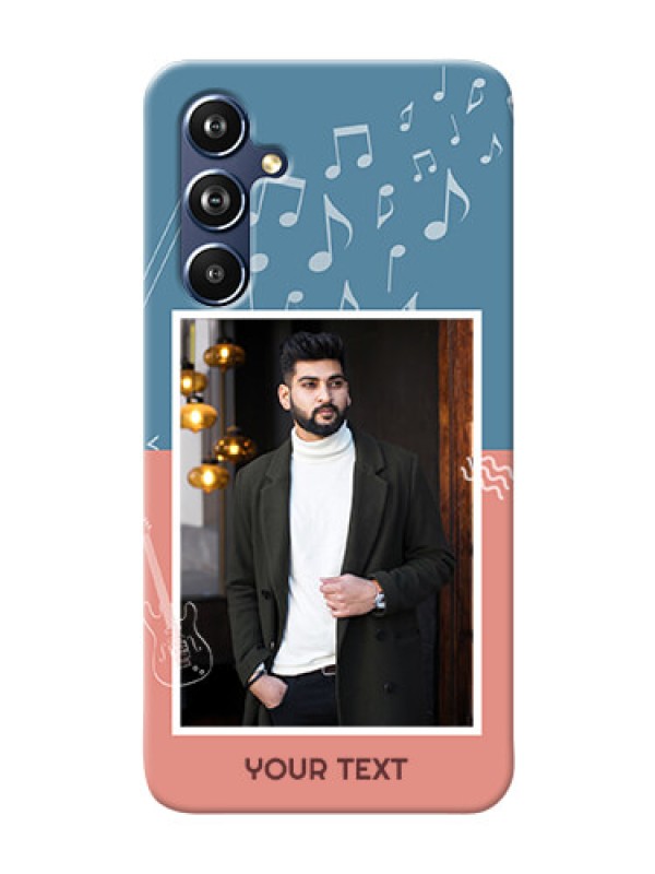 Custom Galaxy A54 5G Phone Back Covers with Color Musical Note Design