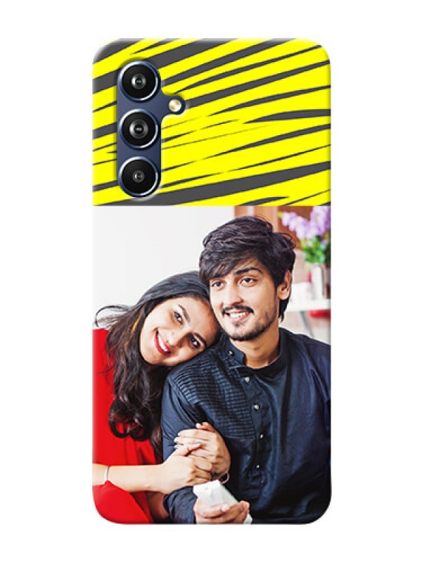 Custom Galaxy A54 5G Personalised mobile covers: Yellow Abstract Design