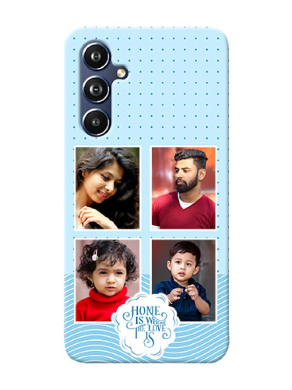 Custom Galaxy A54 5G Custom Phone Covers: Cute love quote with 4 pic upload Design