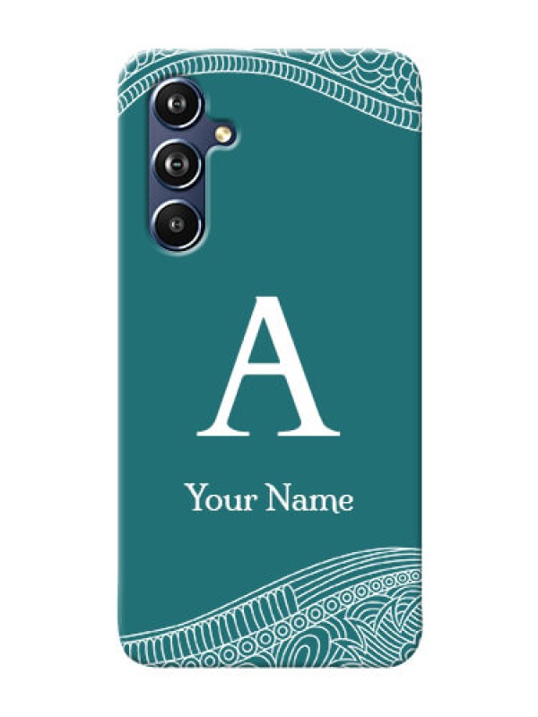 Custom Galaxy A54 5G Mobile Back Covers: line art pattern with custom name Design
