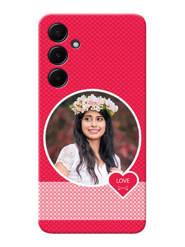 Custom Galaxy A55 5G Mobile Covers Online: Pink Pattern Design