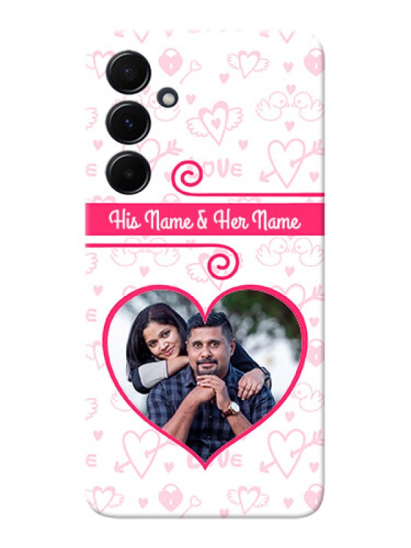 Custom Galaxy A55 5G Personalized Phone Cases: Heart Shape Love Design
