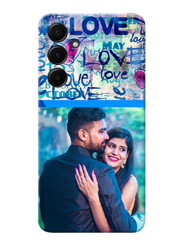 Custom Galaxy A55 5G Mobile Covers Online: Colorful Love Design