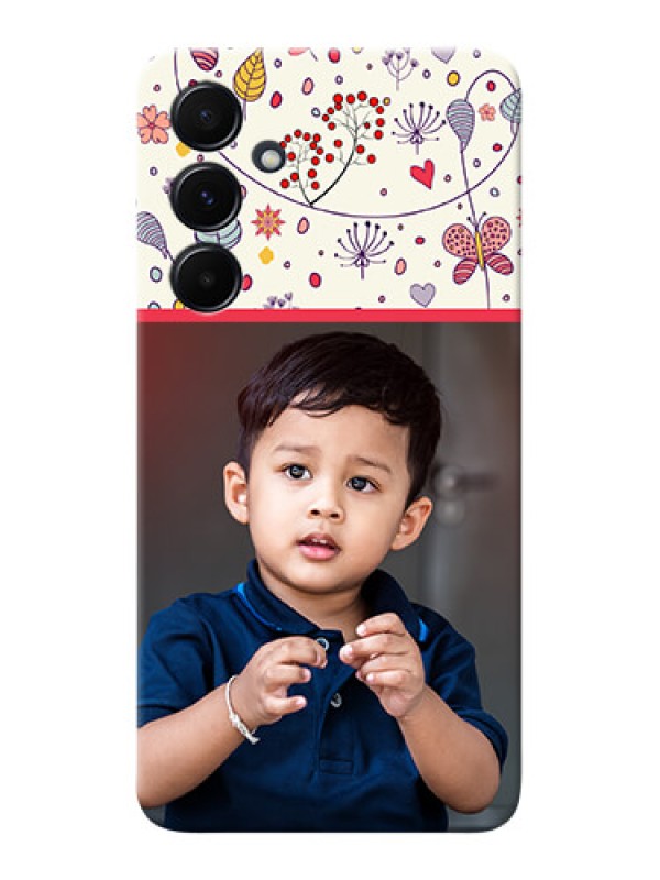 Custom Galaxy A55 5G phone back covers: Premium Floral Design