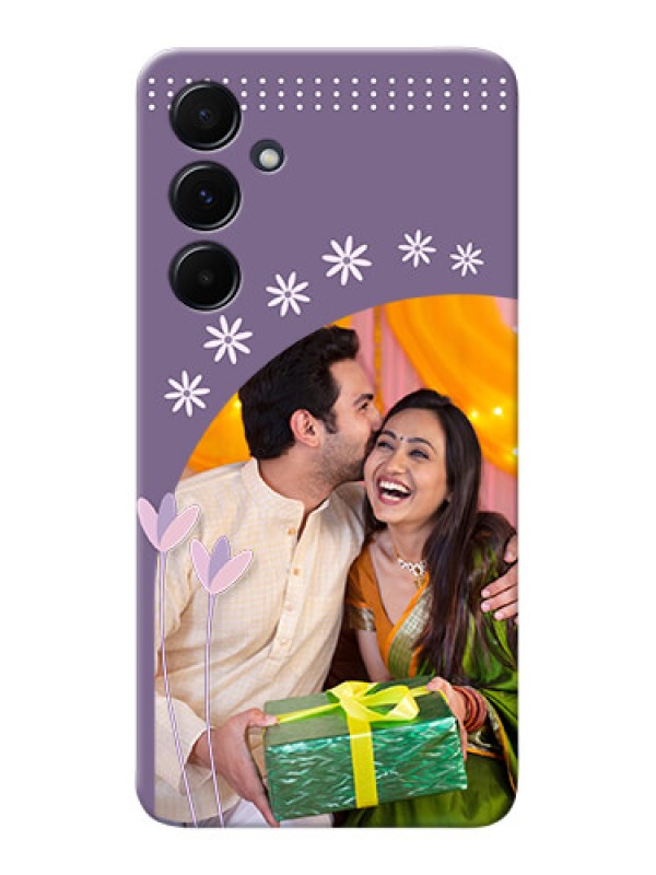 Custom Galaxy A55 5G Phone covers for girls: lavender flowers design