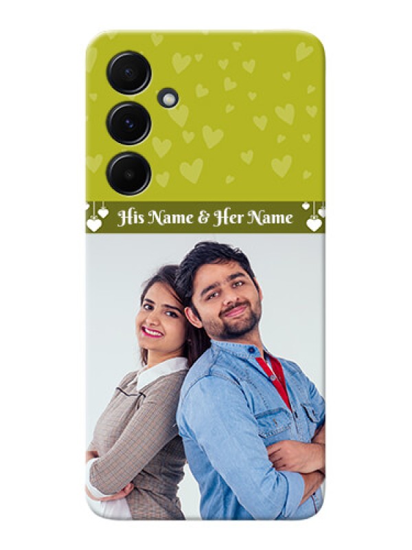 Custom Galaxy A55 5G custom mobile covers: You & Me Heart Design