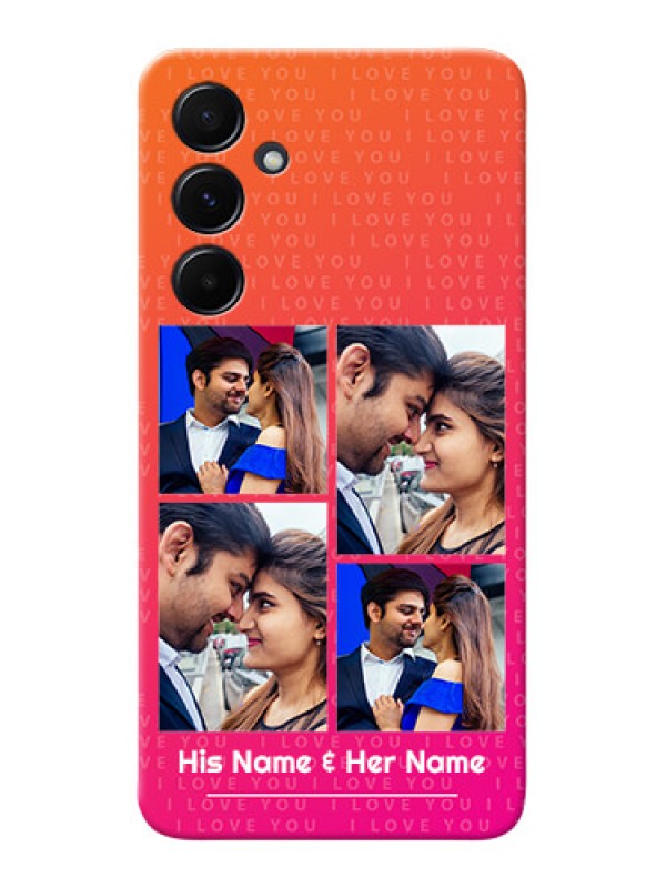 Custom Galaxy A55 5G custom back covers: I Love You Pink Design