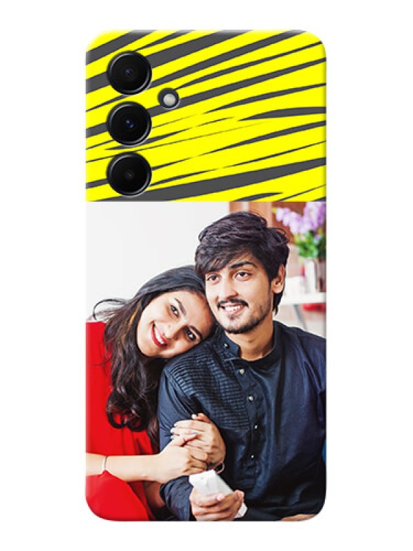 Custom Galaxy A55 5G Personalised mobile covers: Yellow Abstract Design