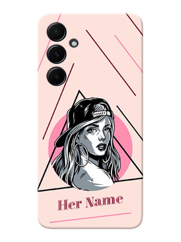 Custom Galaxy A55 5G Personalized Phone Case with Rockstar Girl Design