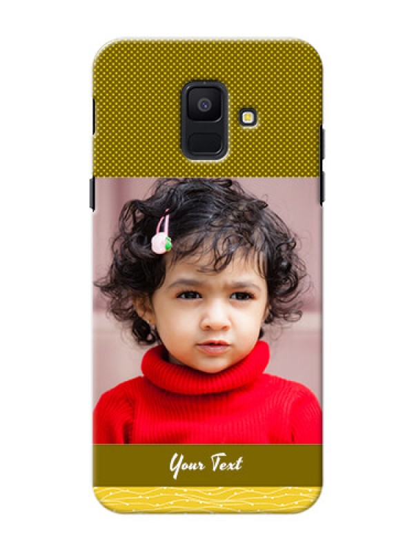 Custom Samsung Galaxy A6 2018 Simple Green Colour Mobile Case Design