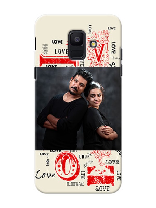 Custom Samsung Galaxy A6 2018 Lovers Picture Upload Mobile Case Design