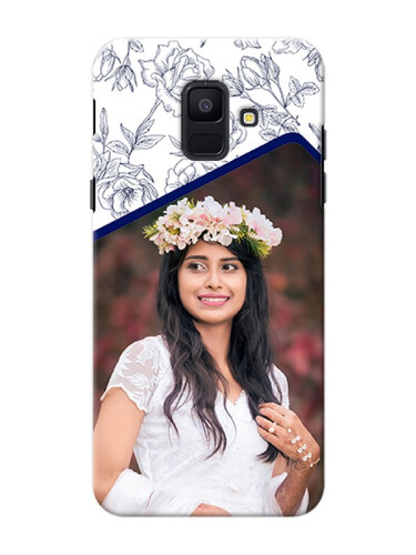 Custom Samsung Galaxy A6 2018 Floral Design Mobile Cover Design